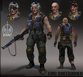 Defiance Concept Art EMC Shotgunner